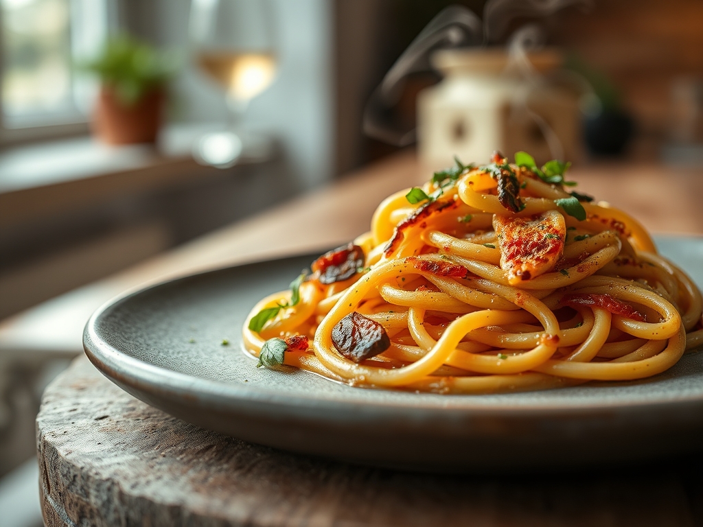 Pasta fresca hecha a mano