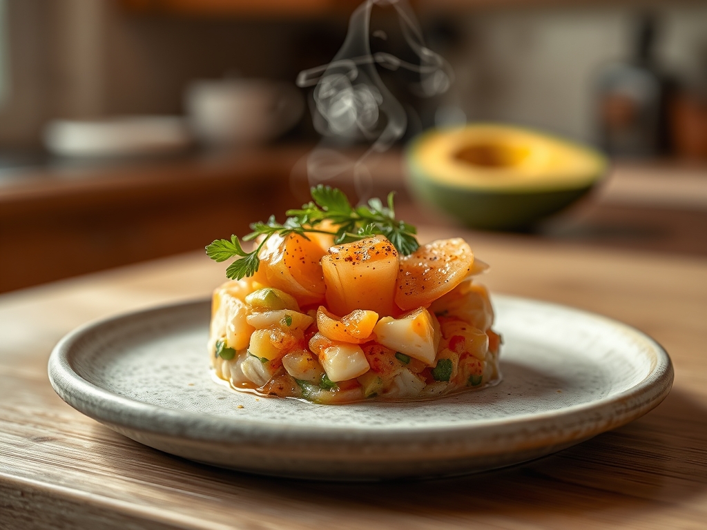 Tartar de salmón y aguacate