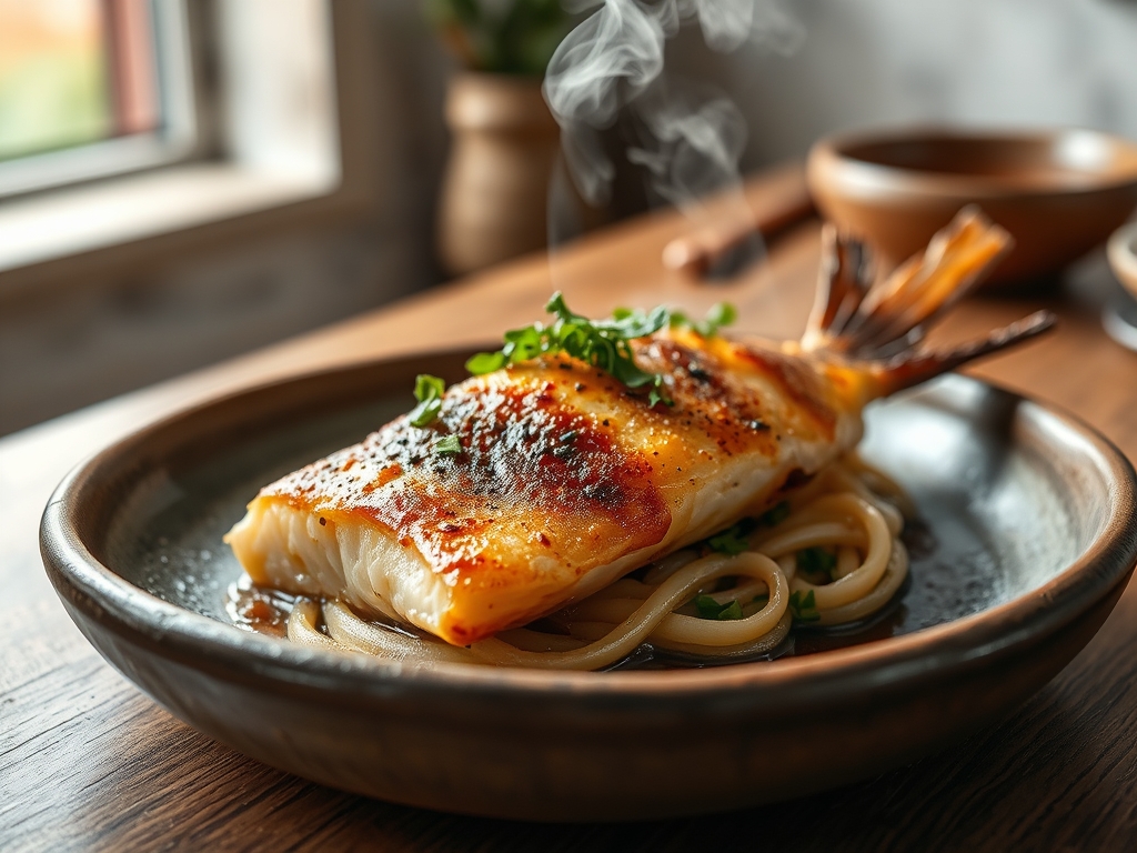 Pescado al vapor estilo oriental